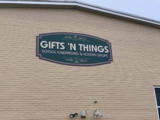 Gifts 'N Things - School Fundraising & Holiday Shops sign on building
