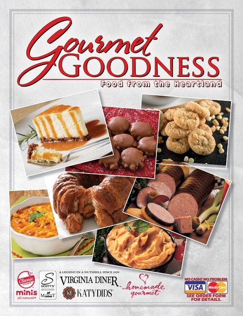 front cover of our fundraising brochure - Gourmet Goodness - Food from the Heartland