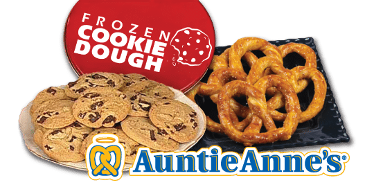 Frozen Cookie Dough and AuntieAnne's Pretzels