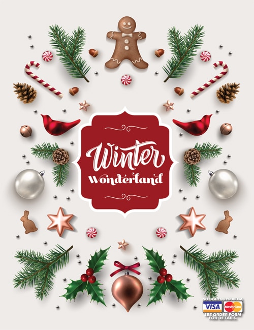 Winter Wonderland School Fundraising Brochure Cover