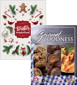 Winter Wonderland and Gourmet Goodness fundraising brochures