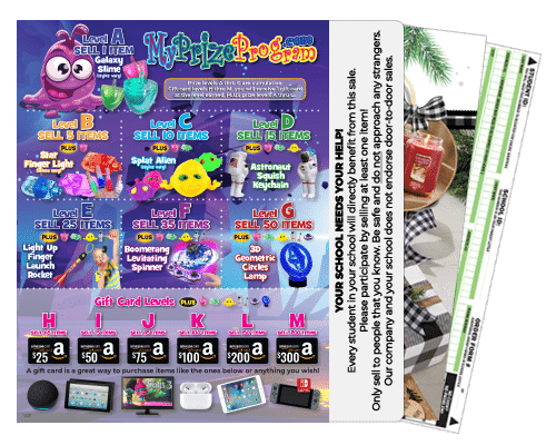 Example of a fundraiser package that would be recieved