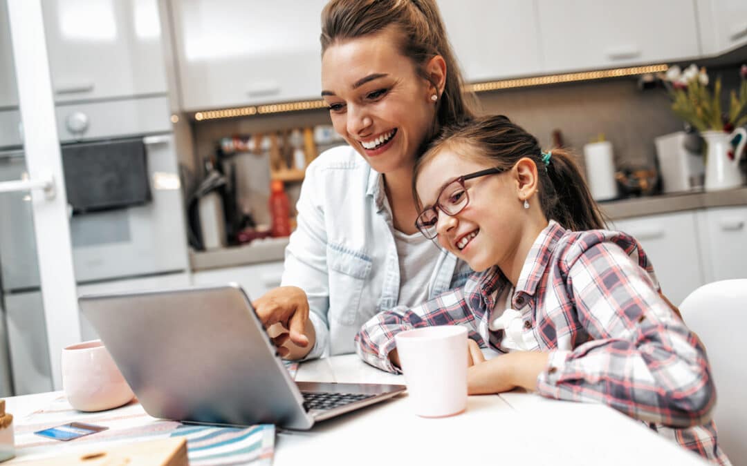 Mother And Daughter Shopping Online