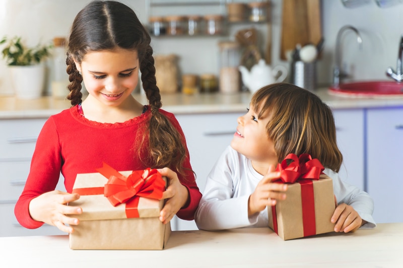 Children With Holiday Gifts